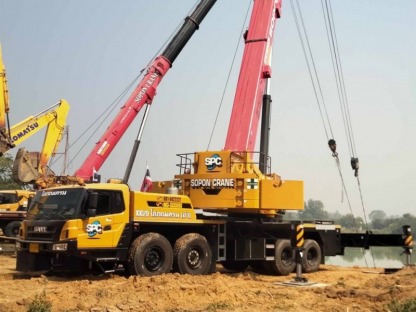 เช่ารถเครนราคาถูก รายวัน-รายเดือน - รถเครนนครปฐม - โสภณเครนขนส่ง